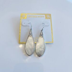 Annika Witt Sterling and Mother of Pearl Drop Earrings